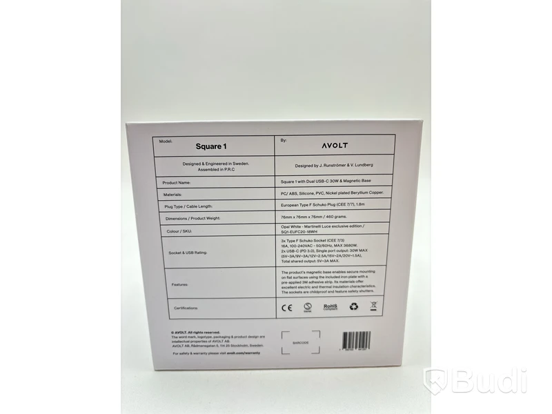 4 st. Grenuttag Avolt Square 1 Opal White. Totalt ord. pris inkl. moms: ca 2800 kr.