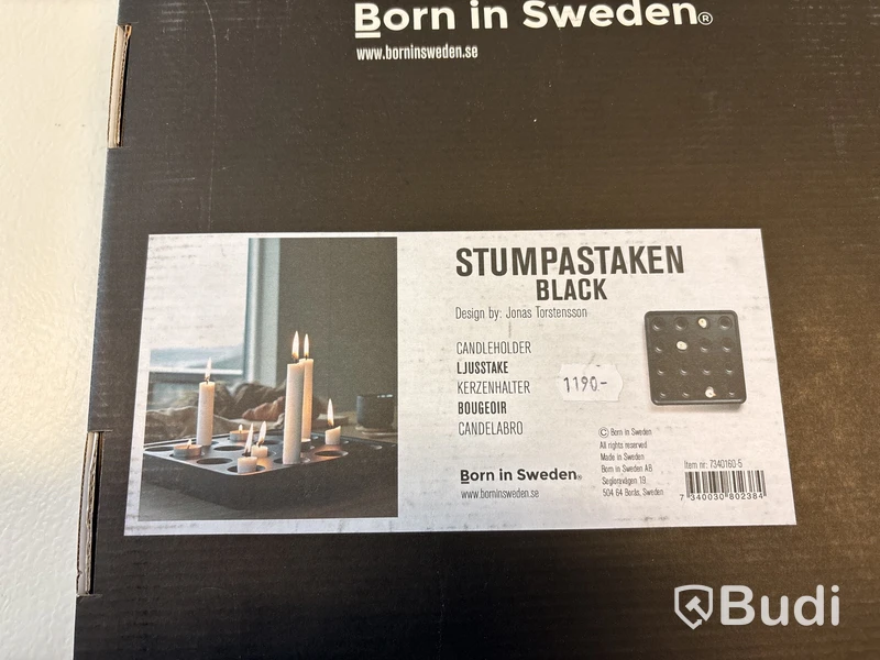 2 st. Ljusstakar Born in Sweden Stumpastaken. Ord. pris inkl. moms: ca 1789 kr.