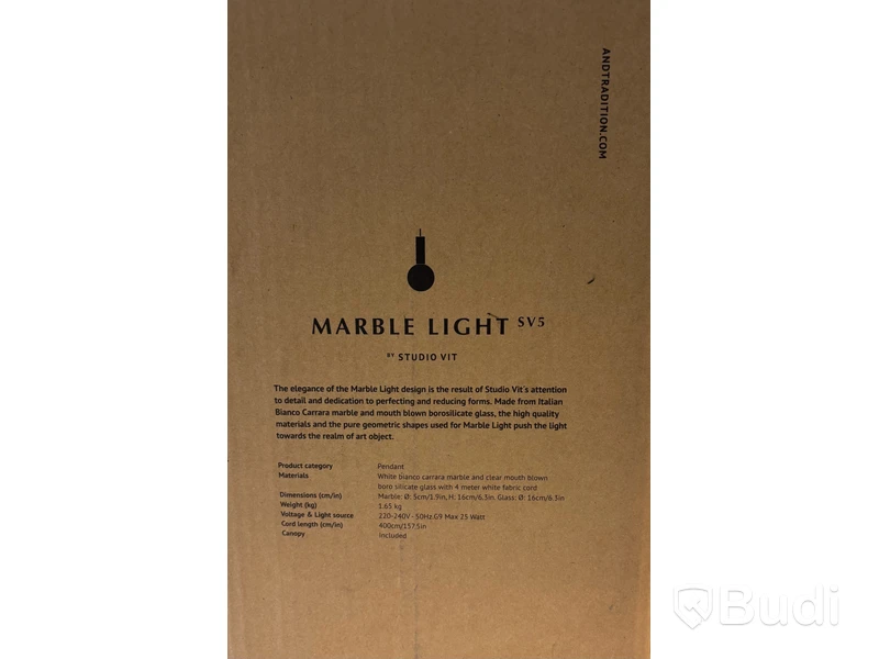 Taklampa &Tradition, Marble Light SV5, Ord. pris inkl. moms: ca 2750 kr