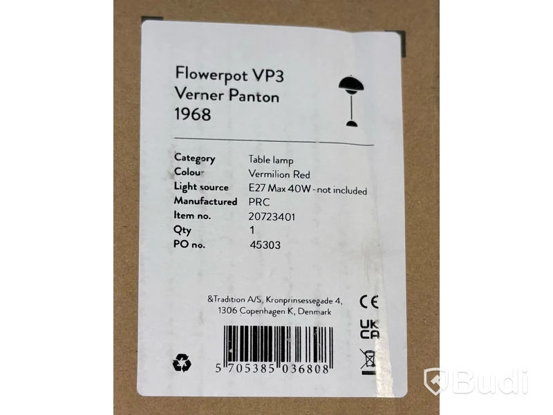 Bordslampa &Tradition, Flowerpot VP3, Ord. pris inkl. moms: 3425 kr