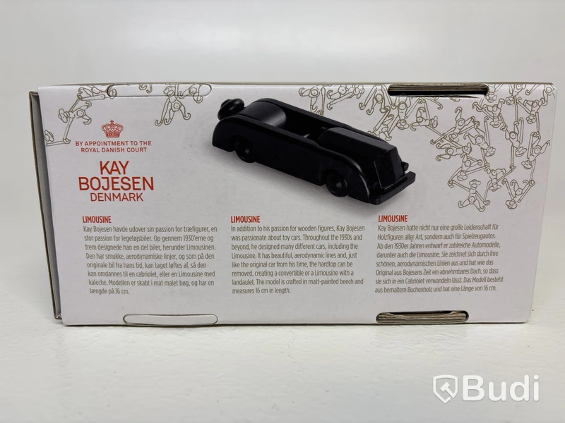 Miniatyrbil Kay Bojesen Limousine. Ord. pris inkl. moms: ca 749 kr.
