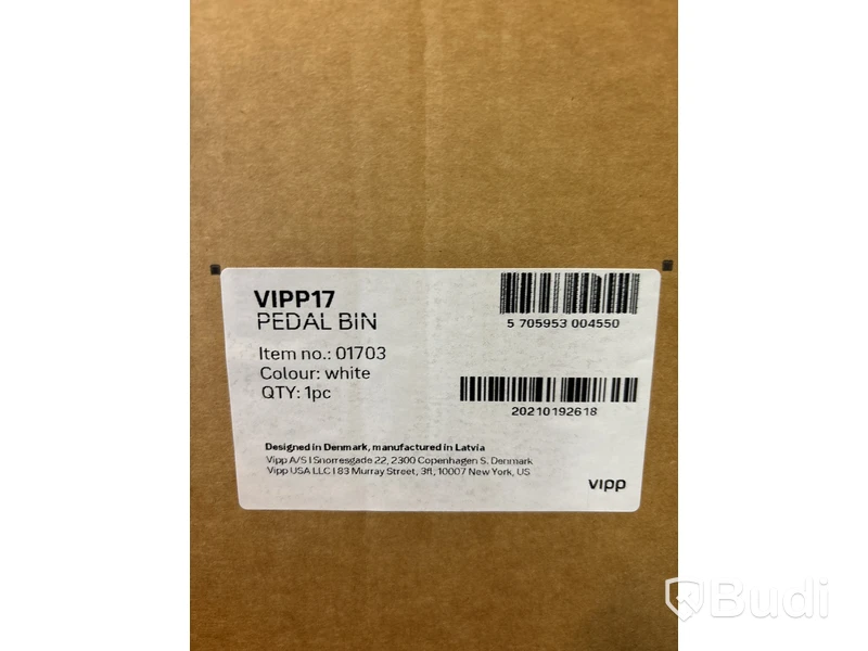 Pedalhink Vipp, Vipp17, vit, 30 l. Ord. pris inkl. moms: ca 5995 kr