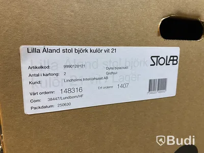 Stol inkl. dyna Stolab, Lilla Åland, björk, vit samt Lilla Åland dyna rosa/vit. Tot. ord. pris inkl. moms ca: 5700 kr