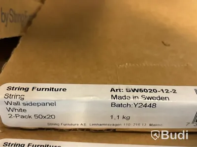 VÄGGAVLAR STRING 50X20 CM 2-PACK VIT. Ord pris inkl. moms ca 879 kr