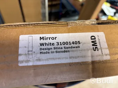 Spegel SMD design Stina Sandwall vit.