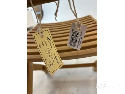 2 st. Ihopfällbara trästolar Brafab Calcutta chair stainless, 1996/Dj6212R. Ord. pris inkl. moms: ca 5000 kr.