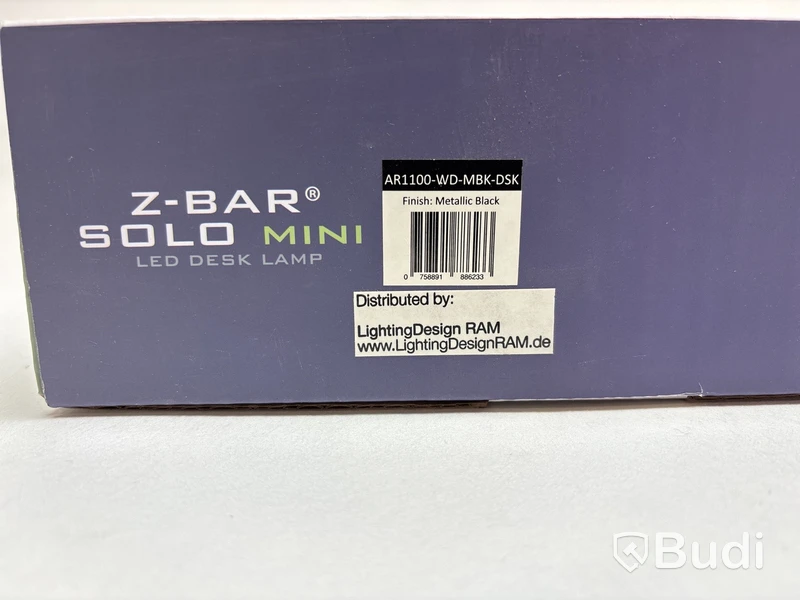 Skrivbordslampa Koncept z-bar solo mini svart metall. Ord. pris inkl. moms: ca 3550 kr.
