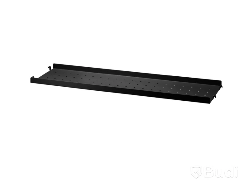 Hyllplan metall låg String, svart 58x20 cm. Ord. pris inkl. moms: ca 689 kr.