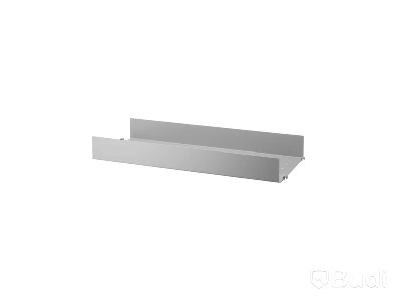 Hyllplan String Furniture, Metal shelf high edge 58x20 grå