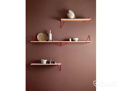 4 st. Hylla Pythagoras, Oak veneer shelf White pigmented oak 800x19x200 mm