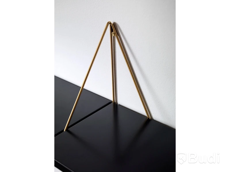 5 st. Hylla Pythagoras, Oak veneer shelf Black 800x19x200 mm
