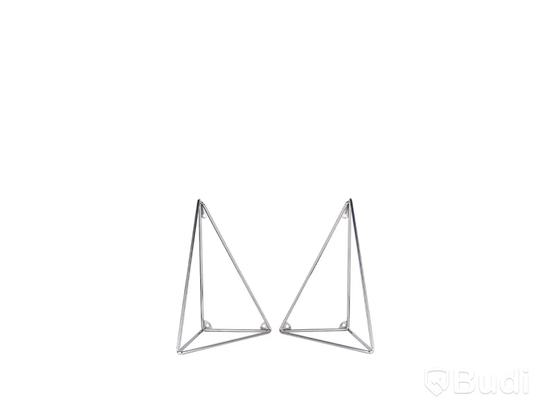 4 st. Hyllfästen Pythagoras, Powder coated metal wire Chrome