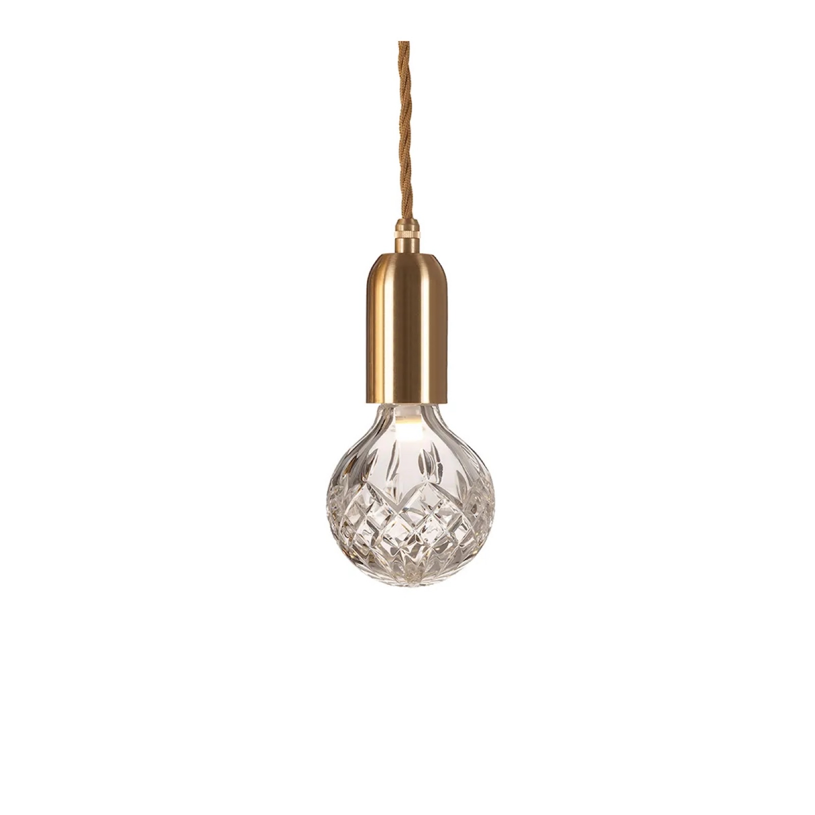 Pendellampa Lee Broom Klart glas Mässing. Ord. pris inkl. moms: ca 4725 kr.