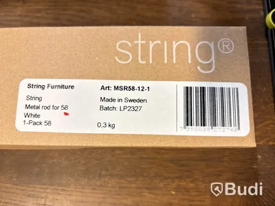 3 st. Metallstänger String, Rod medium, vit 53cm, ord. pris inkl. moms ca 1350 kr