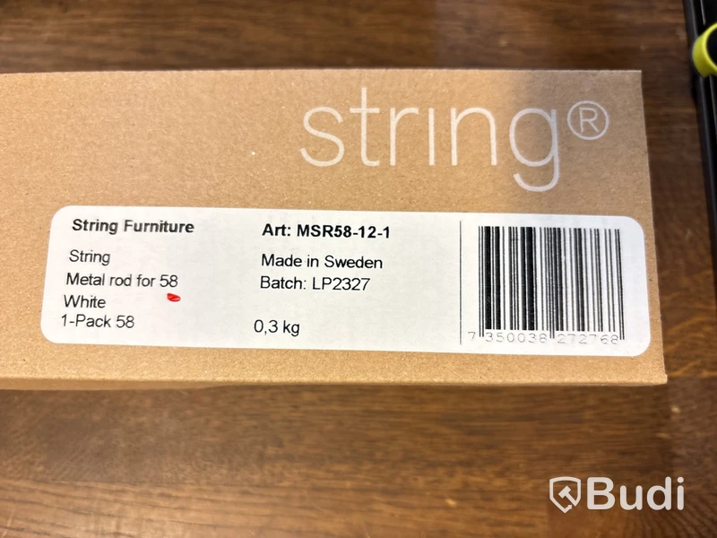 3 st. Metallstänger String, Rod medium, vit 53cm, ord. pris inkl. moms ca 1350 kr