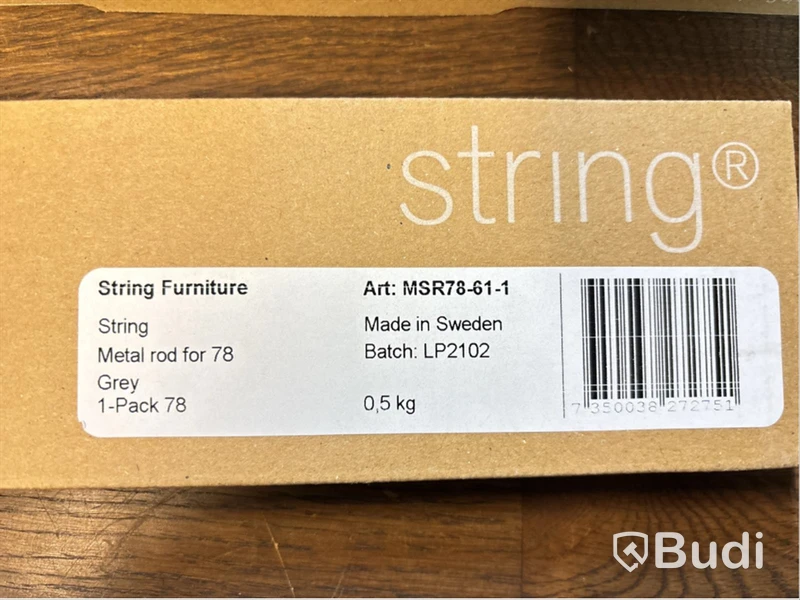 3 st. Metallstänger String, Rod large, grå 72cm, ord. pris inkl. moms ca 1500 kr