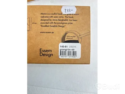 8 st. Diverse krokar Essem Design. Ord. pris inkl. moms: ca 2304 kr.