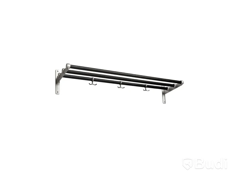 Hatthylla/skohylla Essem Design Nostalgi svart/aluminium 100 cm. Ord. pris inkl. moms: ca 1680 kr.
