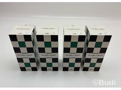 4 st. Column candle HAY, off-white, green & black M, Totalt ord. pris inkl. moms: ca 1600 kr