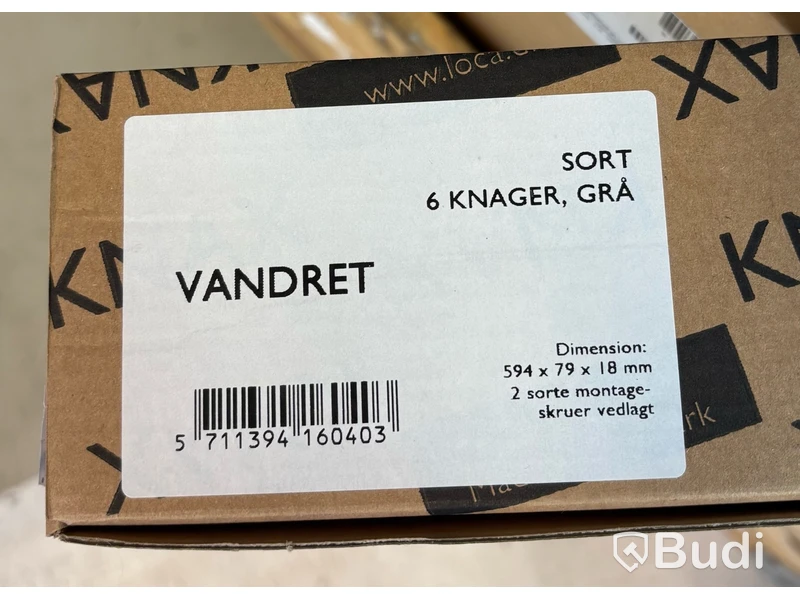 Klädhängare LoCa, Knax 6 krokar, svart, Ord. pris inkl. moms: ca 2700 kr