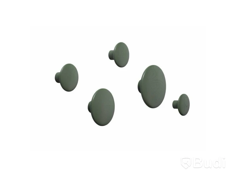 9 st. Dots Wood Muuto, olika storlekar, dusty green, Totalt ord. pris inkl. moms: ca 2300 kr