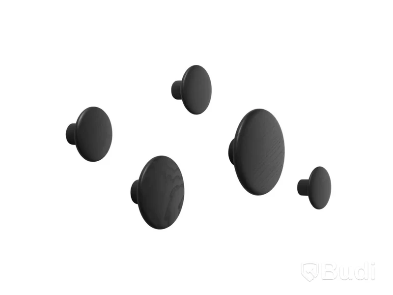 9 st. Dots Wood Muuto, olika storlekar, svart, Totalt ord. pris inkl. moms: ca 2600 kr