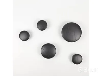9 st. Dots Wood Muuto, olika storlekar, svart, Totalt ord. pris inkl. moms: ca 2600 kr