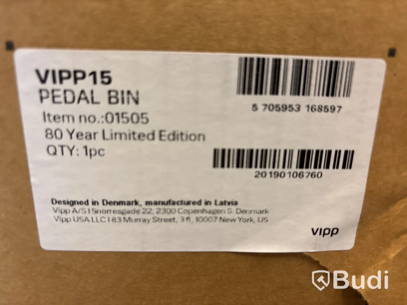 Pedalhink Vipp, Vipp15 80 year Ltd. Edition, 14 L, Ord. pris inkl. moms: ca 3395 kr