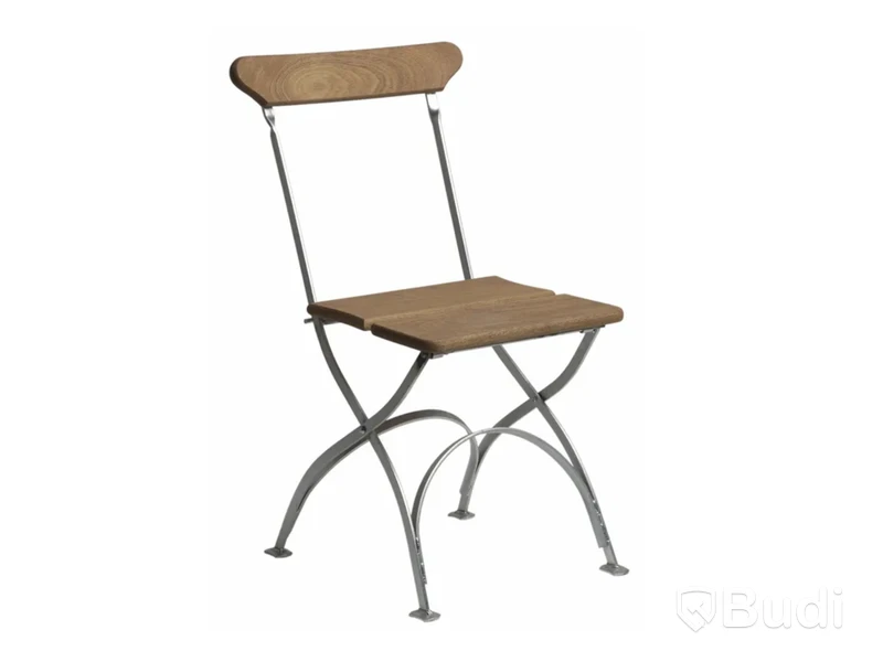 Stol, Grythyttan, Bryggeristol Obehandlad teak och värmeförzinkrt stativ - Ord. pris ink. moms ca: 3495 kr