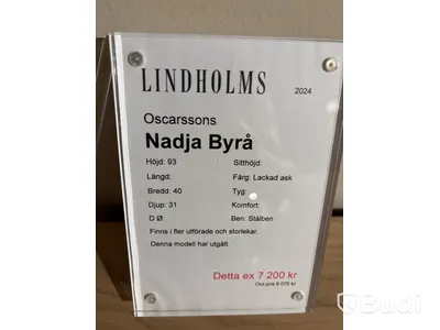 Byrå Oscarssons Nadja. Ord. pris inkl. moms: ca 9075 kr