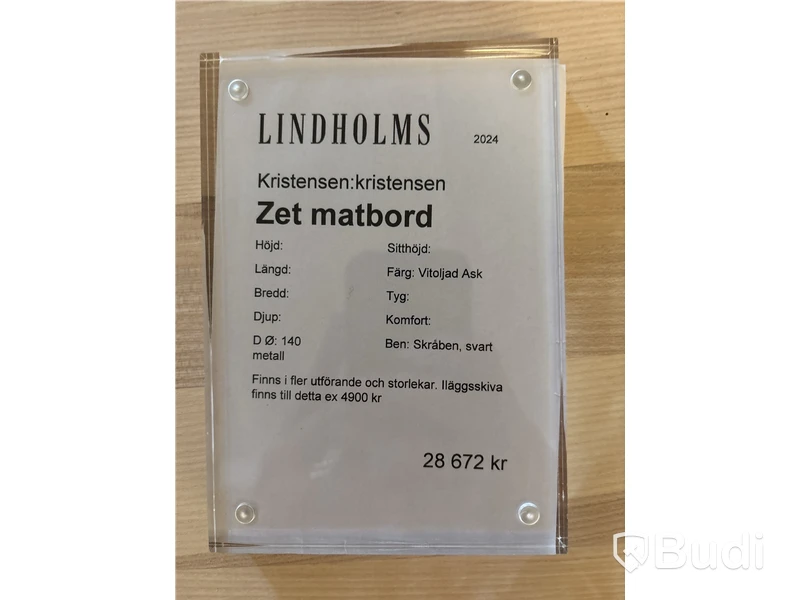 Matbord Kristensen:Kristensen, Zet. Ord. pris inkl. moms: ca 28 672 kr