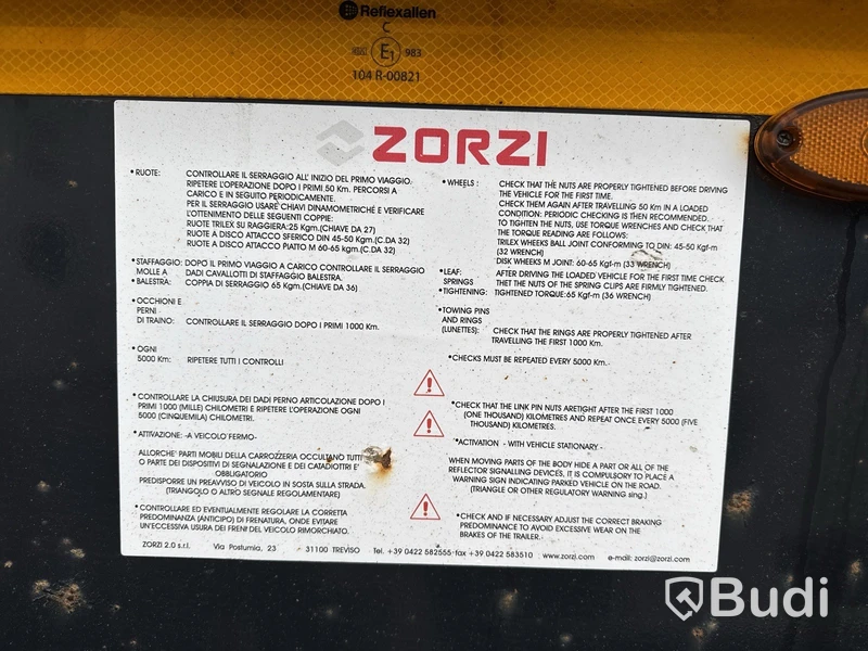 Schakttrailer Zorzi 36S075PRS -2020
