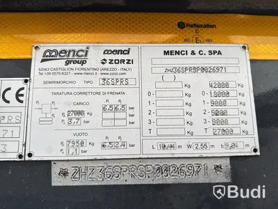 Schakttrailer Zorzi 36S075PRS -2023 | Nybesiktigad