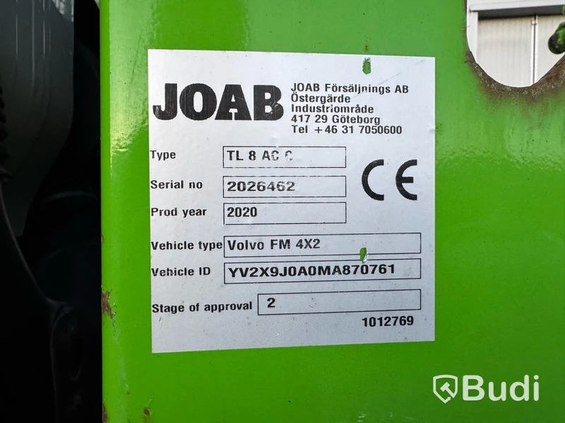 Liftdumper Volvo FM 10.8 4x2 I-Shift -2020 | JOAB | Full-luft
