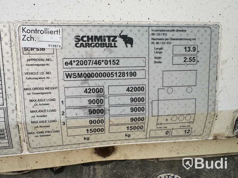 Trailer Schmitz Cargobull SCBS3B -2014