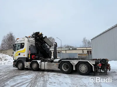 Kranväxlare Scania R480 8X2-6 -2013 | Fassi-kran | Palfinger 17T | Plogutrustad