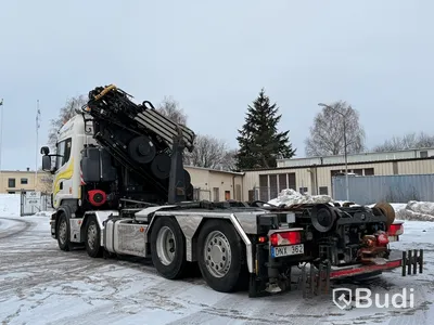 Kranväxlare Scania R480 8X2-6 -2013 | Fassi-kran | Palfinger 17T | Plogutrustad