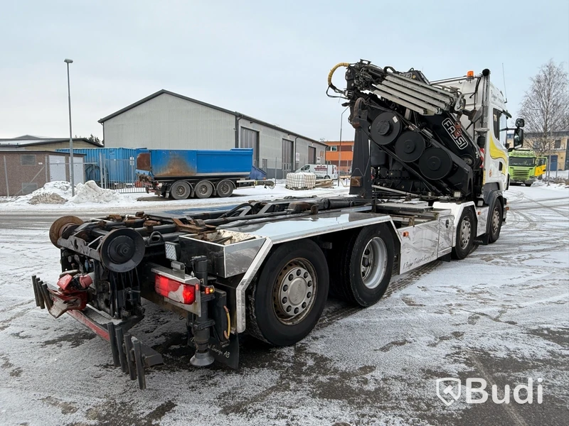 Kranväxlare Scania R480 8X2-6 -2013 | Fassi-kran | Palfinger 17T | Plogutrustad