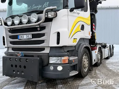 Kranväxlare Scania R480 8X2-6 -2013 | Fassi-kran | Palfinger 17T | Plogutrustad