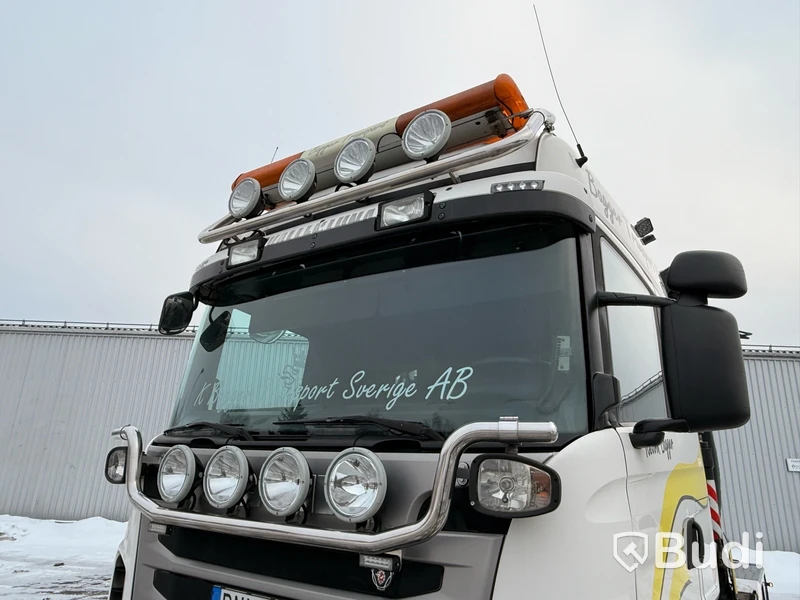 Kranväxlare Scania R480 8X2-6 -2013 | Fassi-kran | Palfinger 17T | Plogutrustad