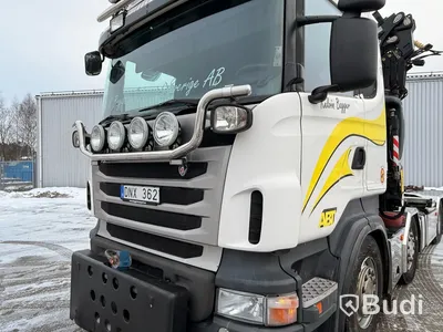 Kranväxlare Scania R480 8X2-6 -2013 | Fassi-kran | Palfinger 17T | Plogutrustad
