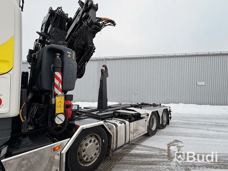Kranväxlare Scania R480 8X2-6 -2013 | Fassi-kran | Palfinger 17T | Plogutrustad
