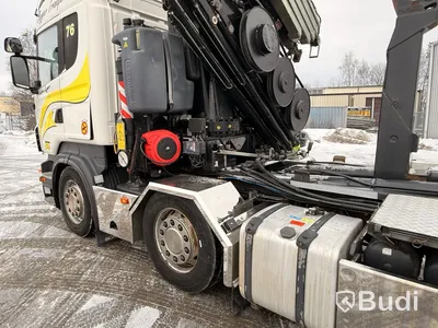 Kranväxlare Scania R480 8X2-6 -2013 | Fassi-kran | Palfinger 17T | Plogutrustad