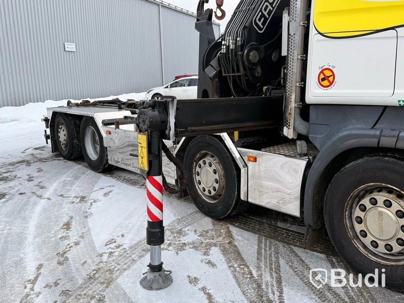 Kranväxlare Scania R480 8X2-6 -2013 | Fassi-kran | Palfinger 17T | Plogutrustad