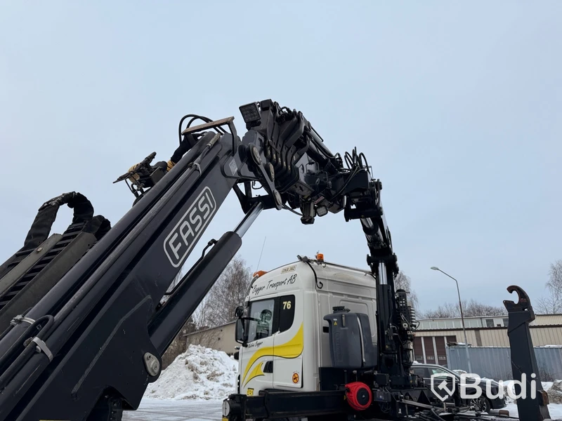 Kranväxlare Scania R480 8X2-6 -2013 | Fassi-kran | Palfinger 17T | Plogutrustad