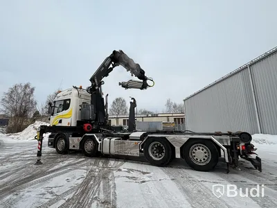 Kranväxlare Scania R480 8X2-6 -2013 | Fassi-kran | Palfinger 17T | Plogutrustad
