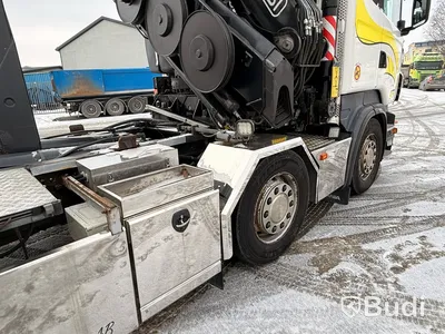 Kranväxlare Scania R480 8X2-6 -2013 | Fassi-kran | Palfinger 17T | Plogutrustad
