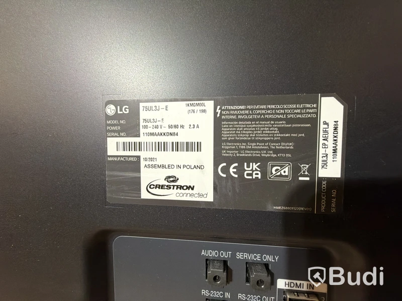 LG 75UL3J‑E – 75″ 4K UHD Digital Signage-display (Ultra HD)