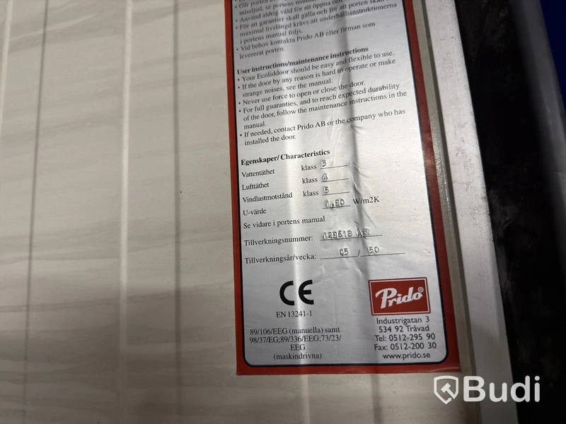 Vikportsblad Prido Ecolid – 3 par / 6 dörrblad