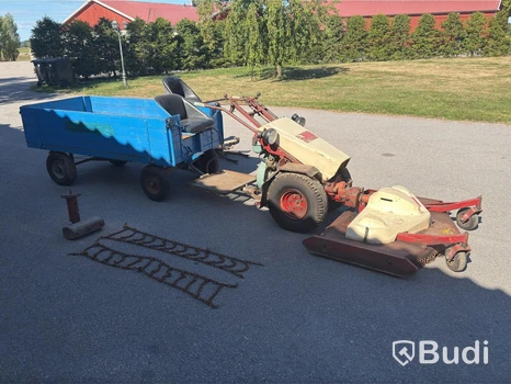 Redskapsbärare, Belos 272, med vagn, klippaggregat, snöblad m.m.